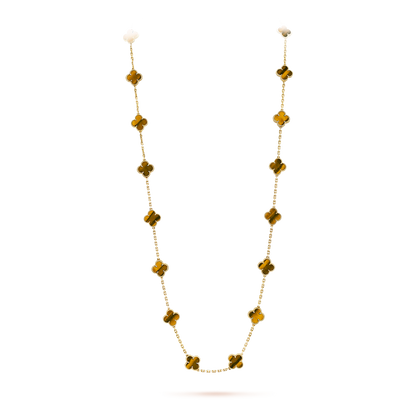 [Love's Uplift]CLOVER 20 MOTIFS TIGER EYE ROSE GOLD