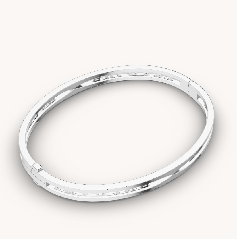 [Love's Uplift]ZERO 1 SPIRAL LOGO SILVER BRACELET