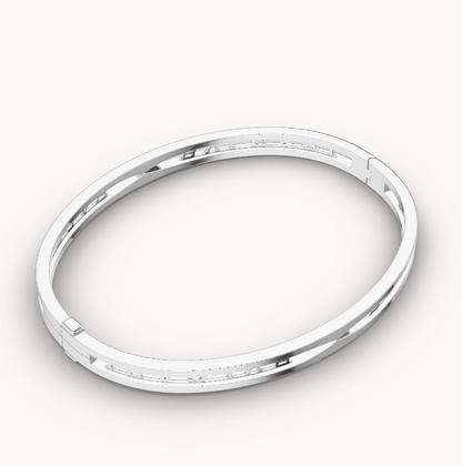 [Love's Uplift]ZERO 1 SPIRAL LOGO SILVER BRACELET