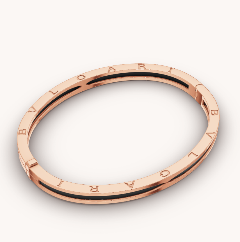 [Love's Uplift]ZERO 1 PINK GOLD WITH BLACK CERAMIC BRACELET