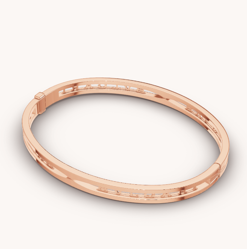 [Love's Uplift]ZERO 1 SPIRAL LOGO PINK GOLD BRACELET