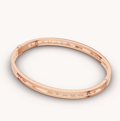 [Love's Uplift]ZERO 1 SPIRAL LOGO PINK GOLD BRACELET