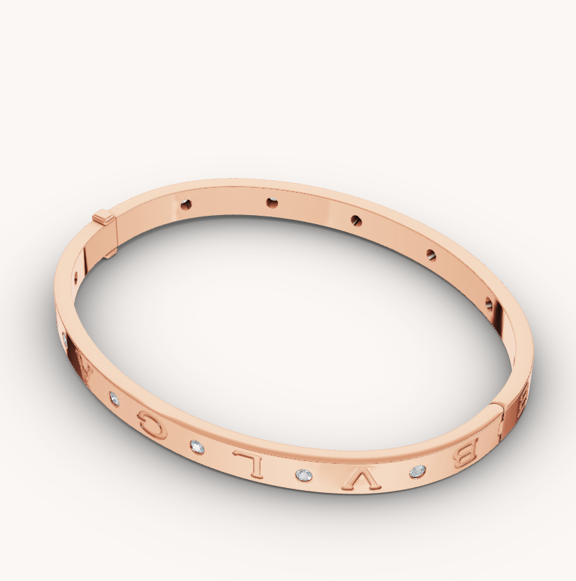 [Love's Uplift]ZERO 1 PINK GOLD 12 DIAMONDS BRACELET