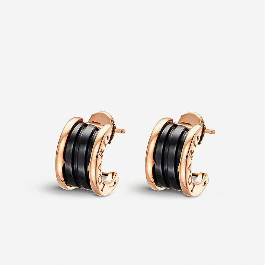 [Love's Uplift]ZERO 1 PINK GOLD CERAMIC EARRINGS