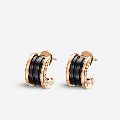 [Love's Uplift]ZERO 1 PINK GOLD CERAMIC EARRINGS