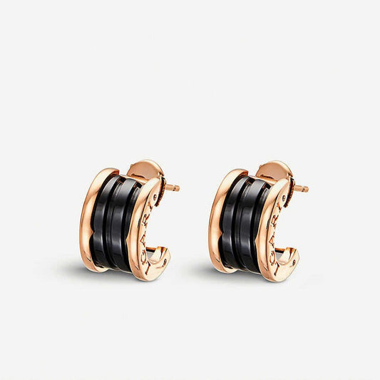 [Love's Uplift]ZERO 1 PINK GOLD CERAMIC EARRINGS