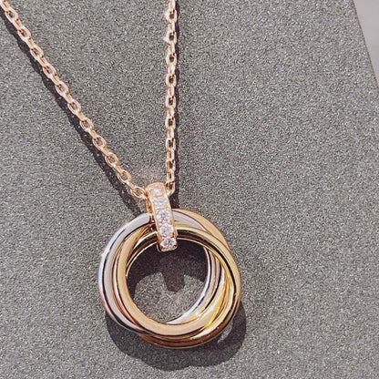 [Love's Uplift]TRINITY NECKLACE GOLD  DIAMONDS