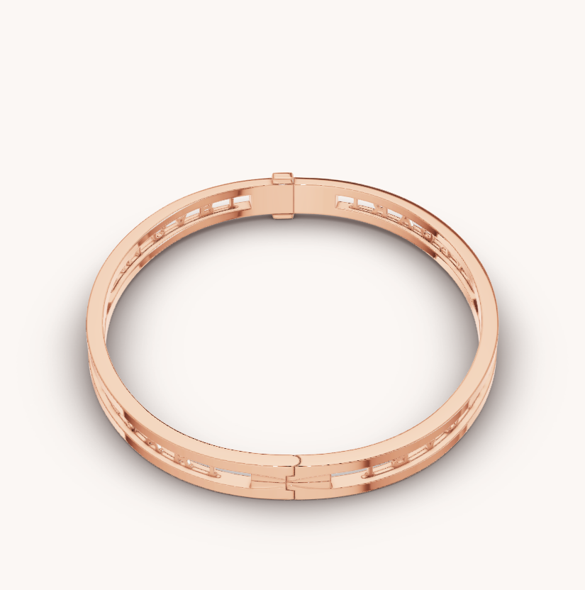[Love's Uplift]ZERO 1 SPIRAL LOGO PINK GOLD BRACELET