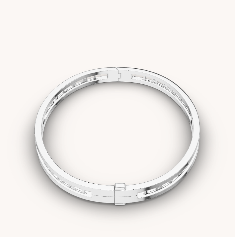 [Love's Uplift]ZERO 1 SPIRAL LOGO SILVER BRACELET