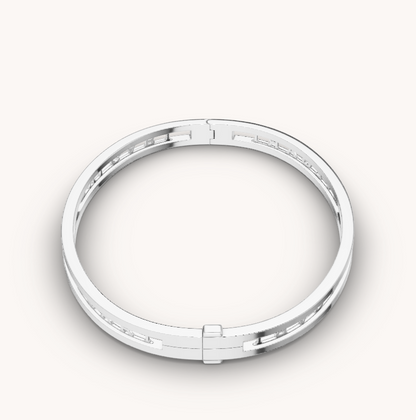 [Love's Uplift]ZERO 1 SPIRAL LOGO SILVER BRACELET