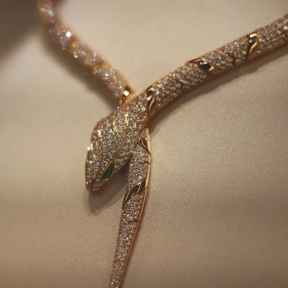[Love's Uplift]HAUTE COUTURE GOLD SERPENTI NECKLACE