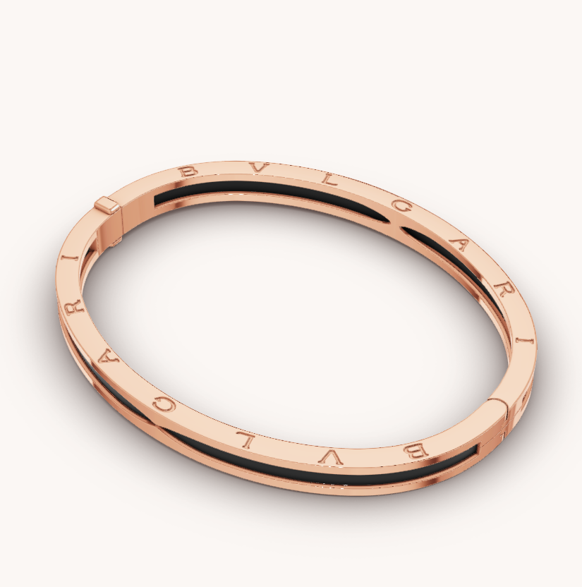 [Love's Uplift]ZERO 1 PINK GOLD WITH BLACK CERAMIC BRACELET