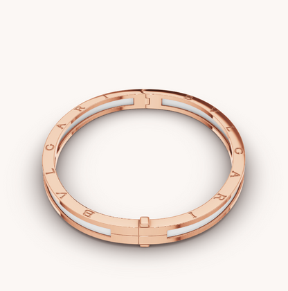 [Love's Uplift]ZERO 1 PINK GOLD WITH WHITE CERAMIC BRACELET