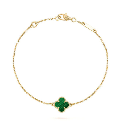 [Love's Uplift]CLOVER BRACELET MALACHITE 1 MOTIF