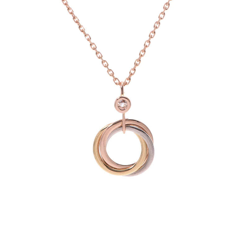 [Love's Uplift]TRINITY SILVER GOLD PINK GOLD NECKLACE