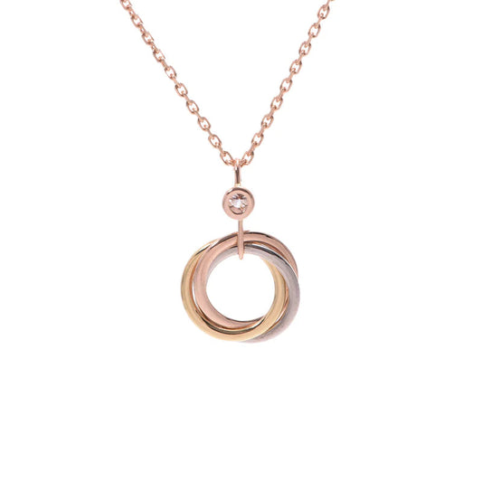 [Love's Uplift]TRINITY SILVER GOLD PINK GOLD NECKLACE