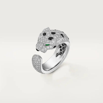 [Love's Uplift]PANTHERE SPOTTED FULL DIAMOND MEDIUM RING