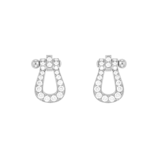 [Love's Uplift]FORCE 10 FULL DIAMOND STUD EARRINGS MINI MODEL