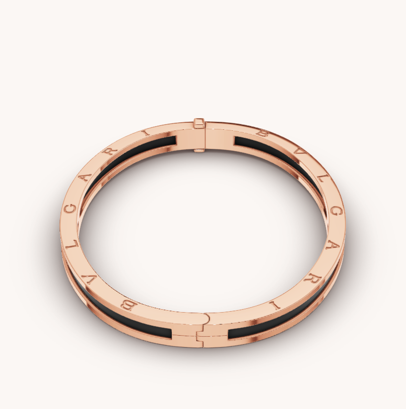 [Love's Uplift]ZERO 1 PINK GOLD WITH BLACK CERAMIC BRACELET