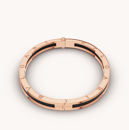 [Love's Uplift]ZERO 1 PINK GOLD WITH BLACK CERAMIC BRACELET