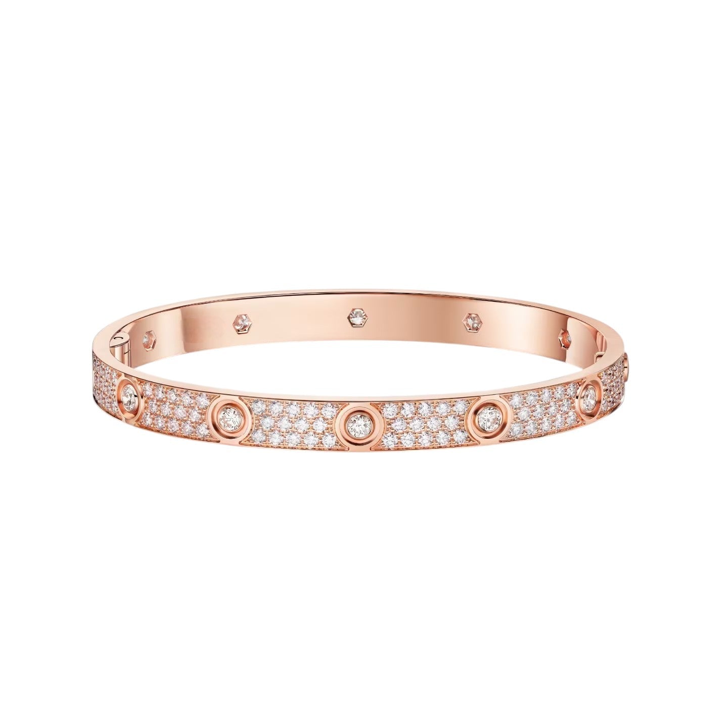 [Love's Uplift]LOVE BRACELET 6.1MM DIAMOND-PAVED 10 BIG DIAMONDS