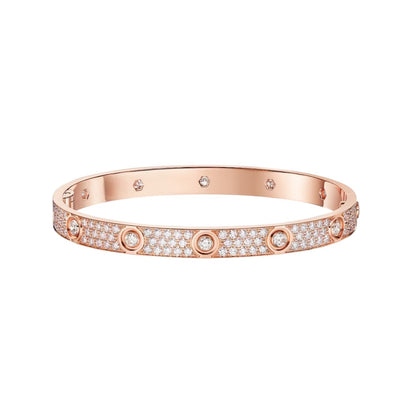 [Love's Uplift]LOVE BRACELET 6.1MM DIAMOND-PAVED 10 BIG DIAMONDS