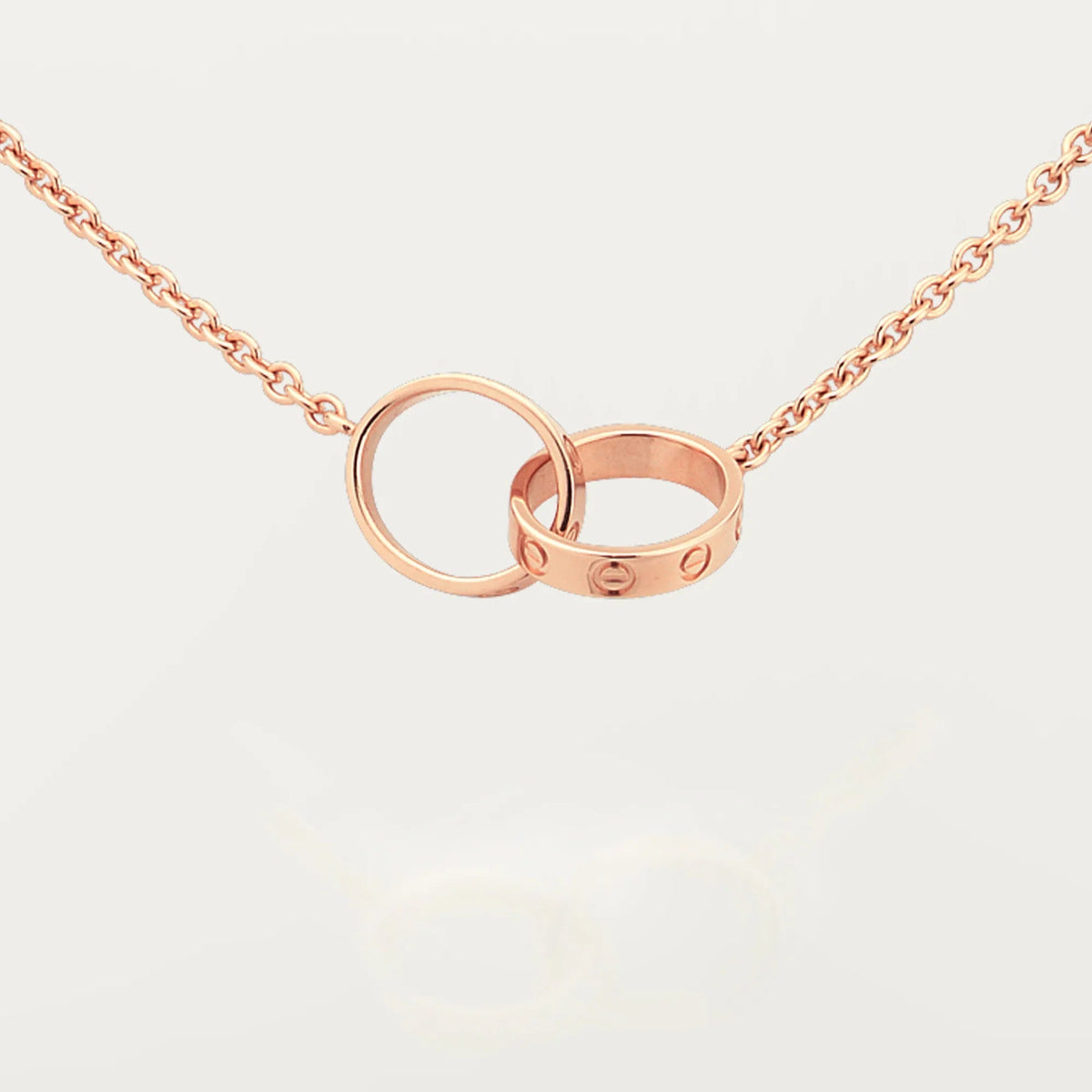 [Love's Uplift]LOVE DOUBLE RING NECKLACE