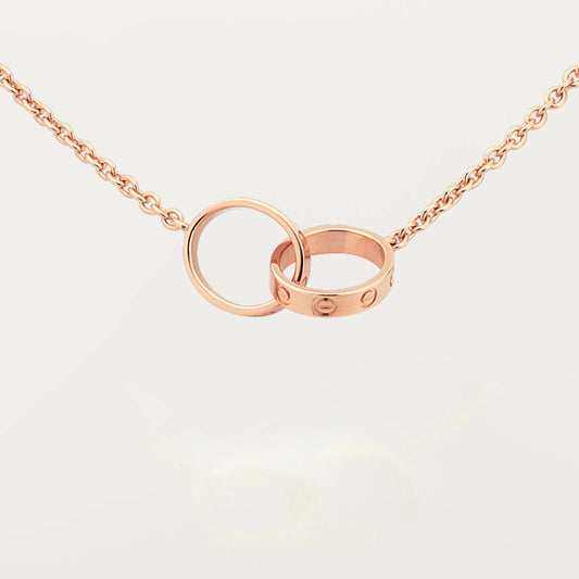 [Love's Uplift]LOVE DOUBLE RING NECKLACE