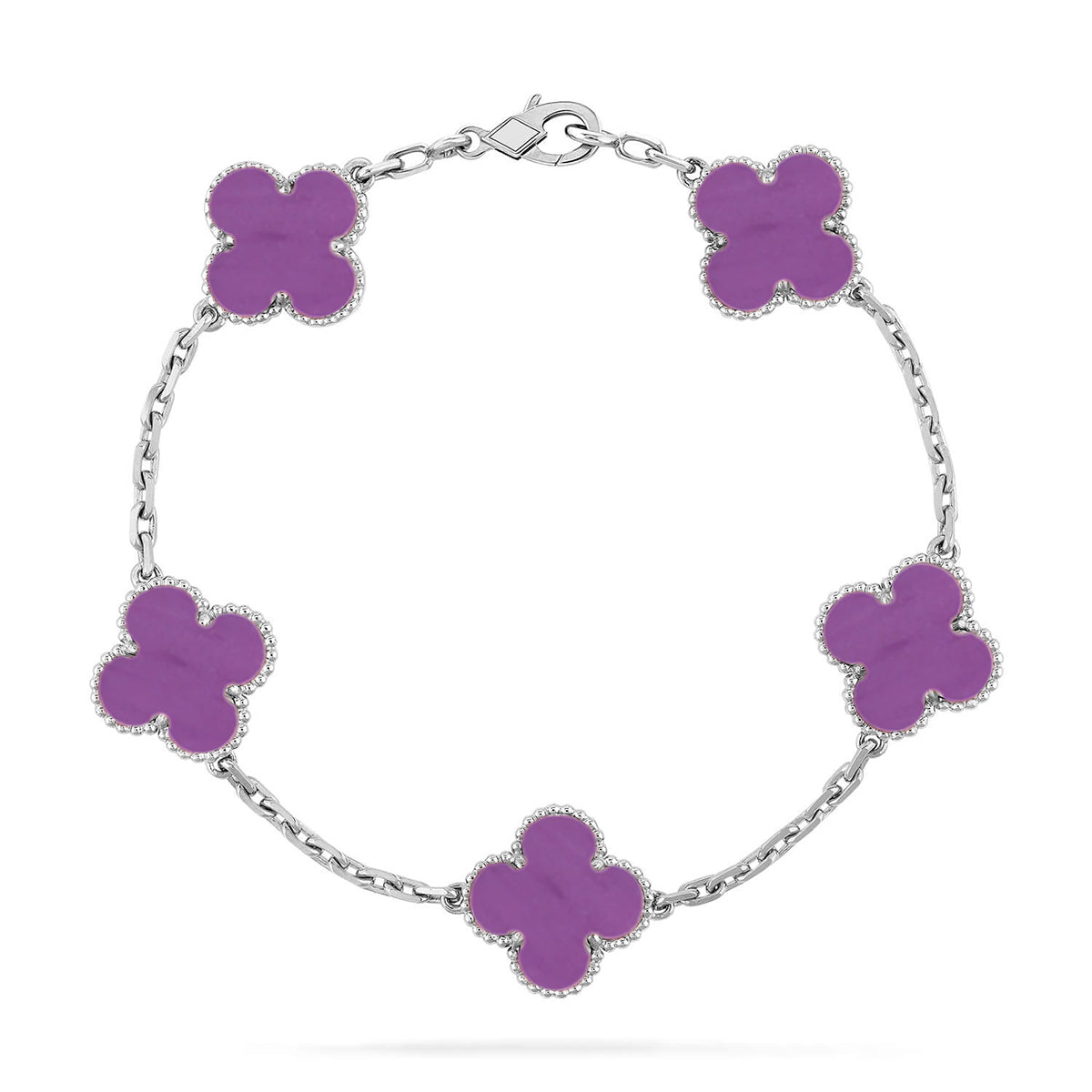 [Love's Uplift] CLOVER 5 MOTIF VIOLET BRACELET COLLECTION