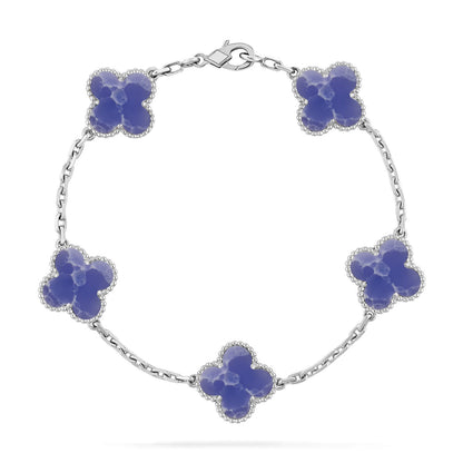 [Love's Uplift]CLOVER 5 MOTIF BLUE VEINS BRACELET COLLECTION