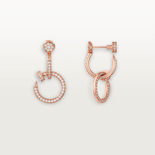 [Love's Uplift]JUSTE FULL DIAMOND DOUBLE EARRINGS