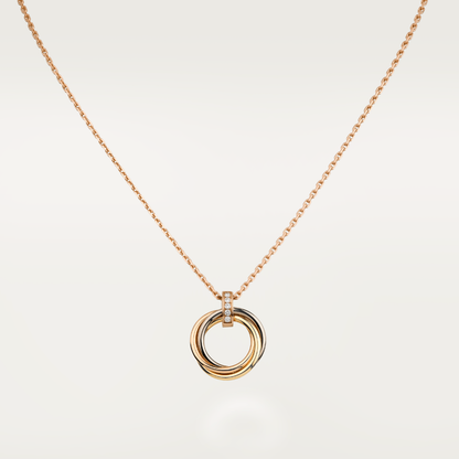 [Love's Uplift]TRINITY NECKLACE GOLD  DIAMONDS