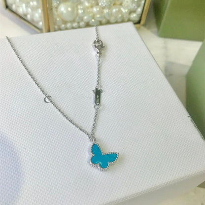 [Love's Uplift]BUTTERFLY TURQUOISE BUTTERFLY BRACELET SILVER