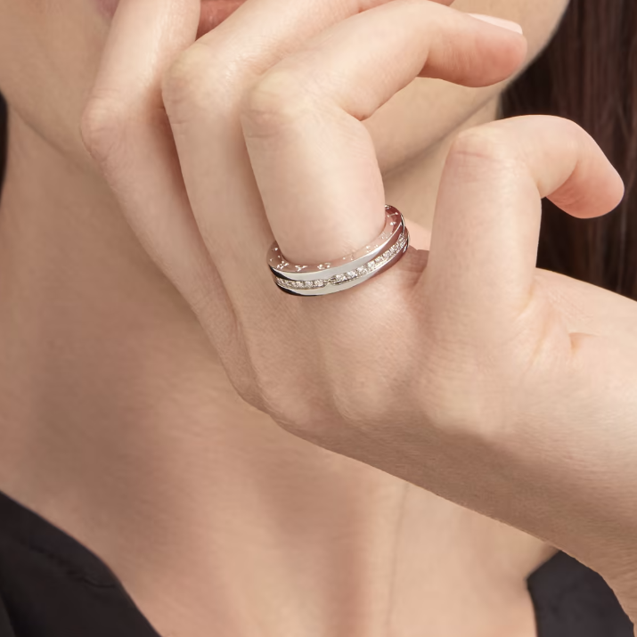 [Love's Uplift]ZERO 1 ONE-BAND PAVED DIAMONDS ON THE SPIRAL RING