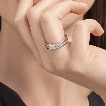 [Love's Uplift]ZERO 1 ONE-BAND PAVED DIAMONDS ON THE SPIRAL RING