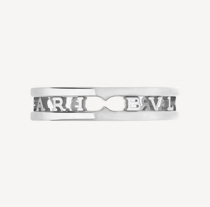 [Love's Uplift]ZERO 1 ONE-BAND WITH OPENWORK LOGO SPIRAL RING