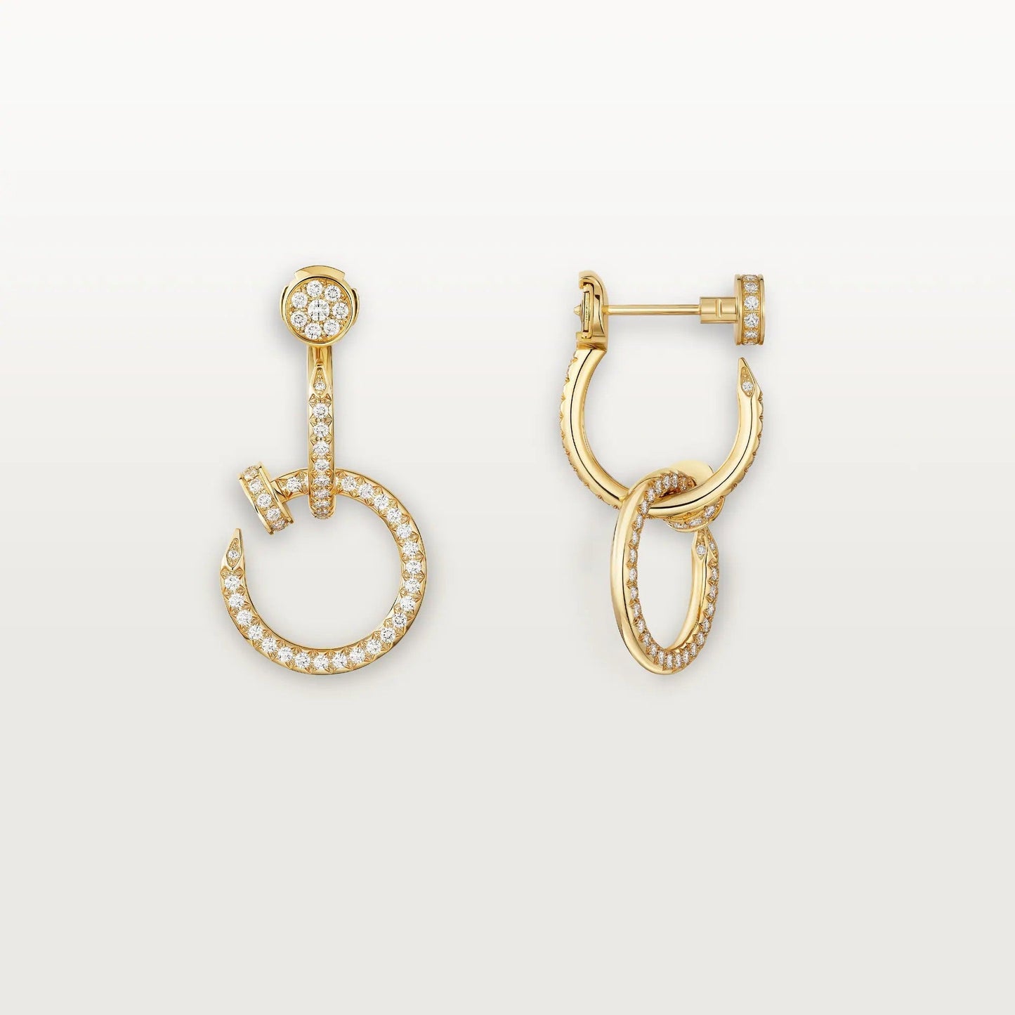 [Love's Uplift]JUSTE FULL DIAMOND DOUBLE EARRINGS