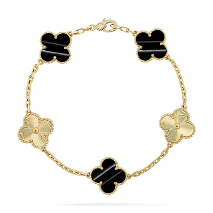 [Love's Uplift] CLOVER 5 MOTIF PULSAR STONE BRACELET COLLECTION