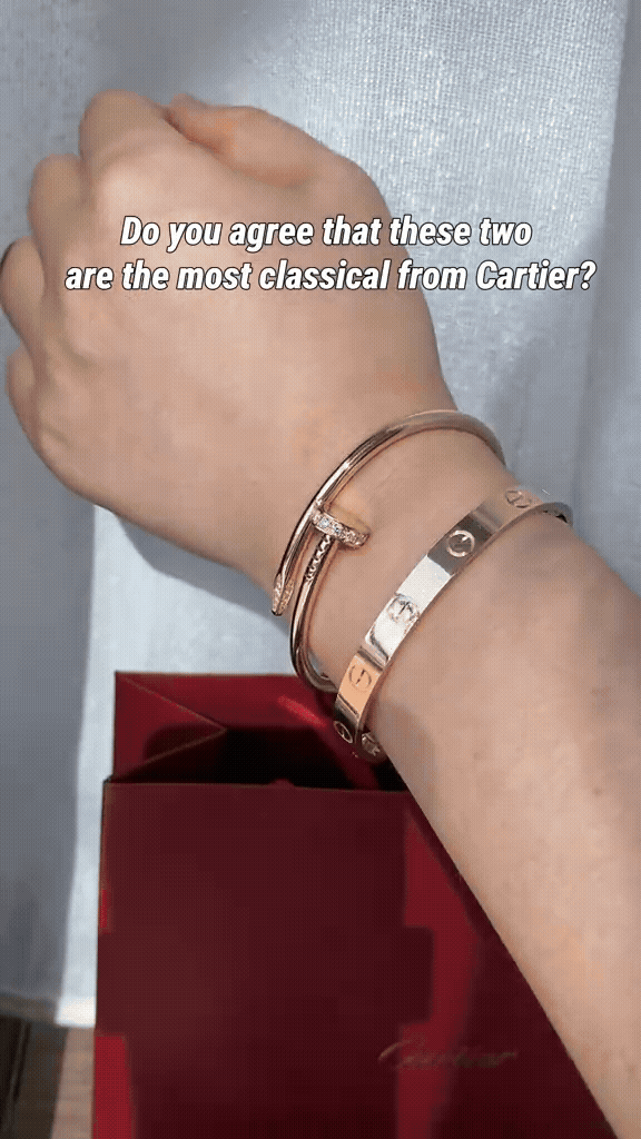 [Love's Uplift] LOVE Classic & JUSTE Diamond Bracelet Stack Set