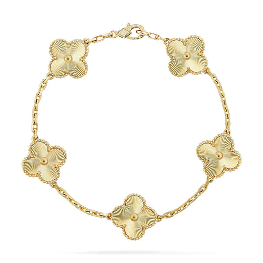[Love's Uplift]CLOVER 5 FLOWERS LASER BRACELET