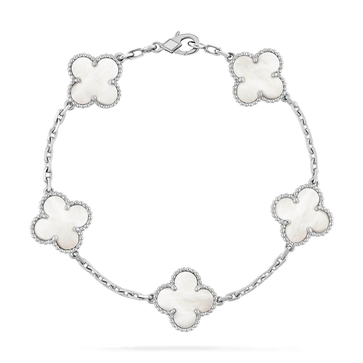 [Love's Uplift]CLOVER SILVER MOP 5 MOTIF BRACELET