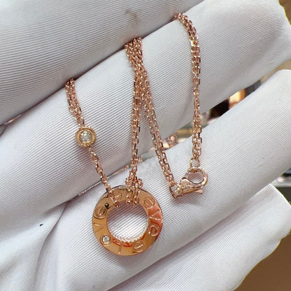 [Love's Uplift]LOVE NECKLACE 16MM 2 DIAMONDS