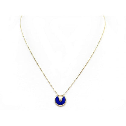 [Love's Uplift]AMULETTE ROSE GOLD AGATE NECKLACE