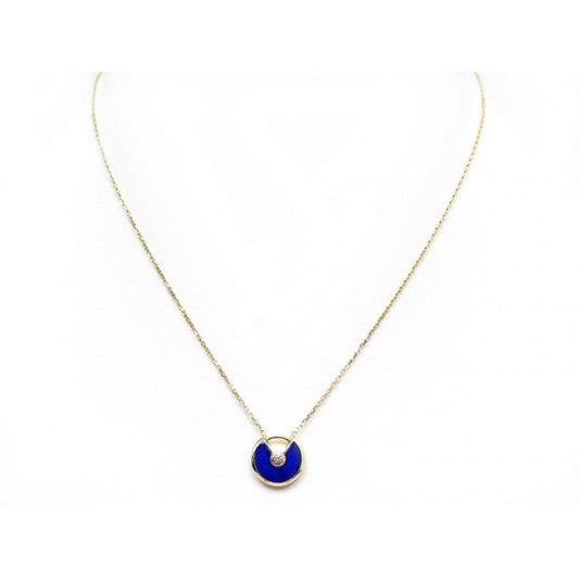 [Love's Uplift]AMULETTE ROSE GOLD AGATE NECKLACE