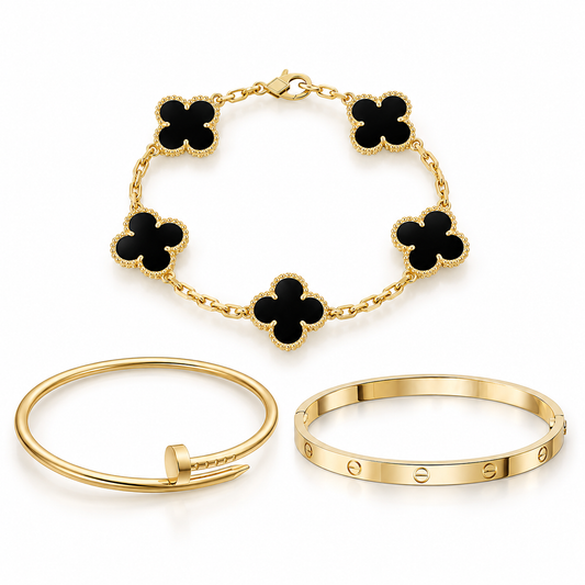 [Love's Uplift]Clover & Juste & Lover  Bracelet Stack Set