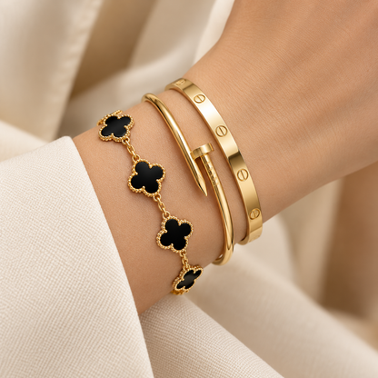 [Love's Uplift]Clover & Juste & Lover  Bracelet Stack Set