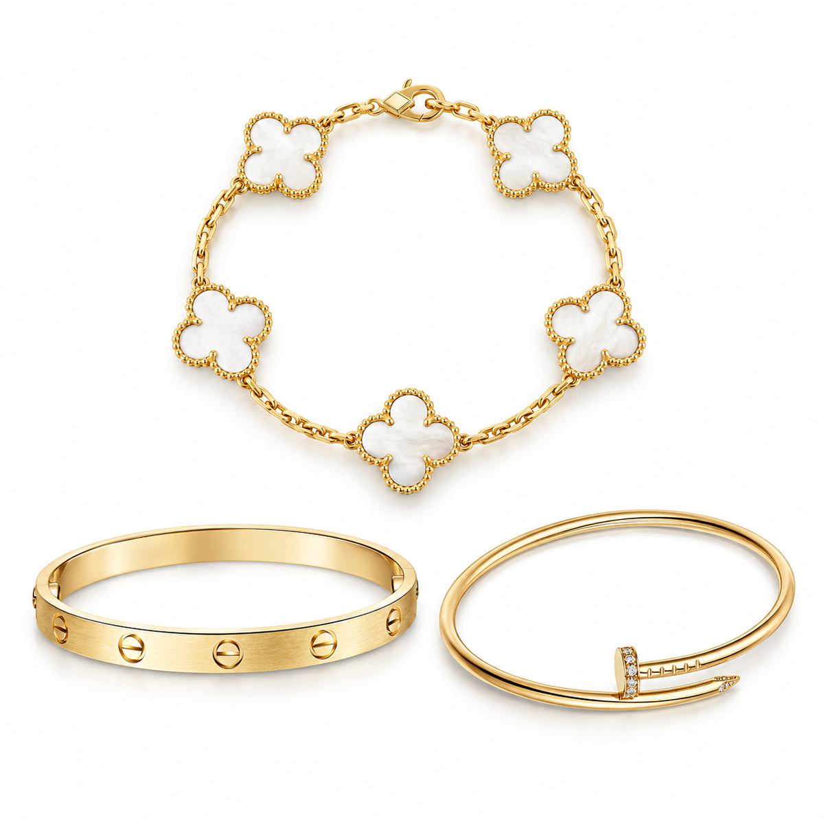[Love's Uplift]Clover & Lover & Juste Bracelet Stack Set