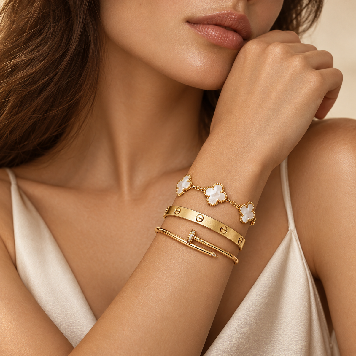 [Love's Uplift]Clover & Lover & Juste Bracelet Stack Set