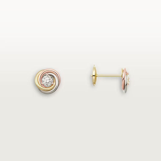 [Love's Uplift]TRINITY STUD DIAMOND EARRINGS