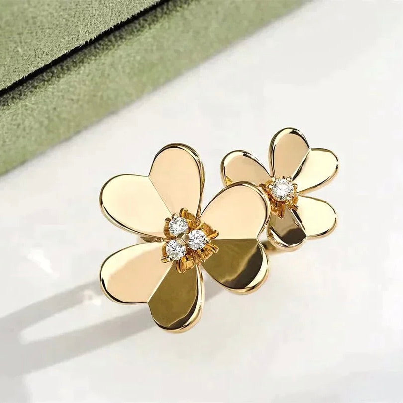 [Love's Uplift]CLOVER COMOS GOLD DIAMOND RING